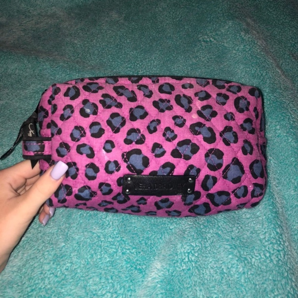 Vera Bradley purple print makeup bag